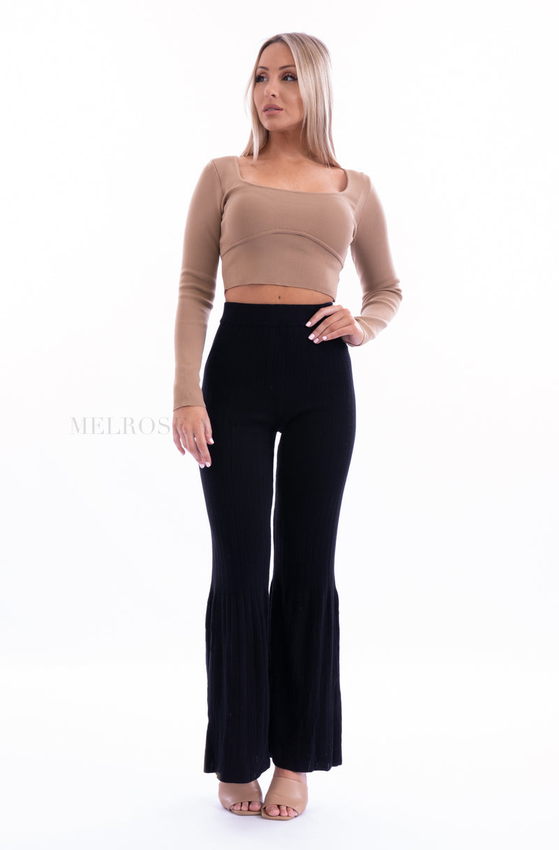Vesna Knit Flare Pants – Melrose Ave Fashion